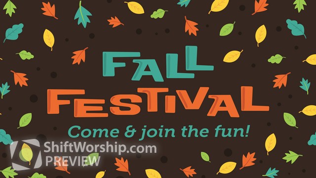 Preview of Fall Fest Sermon Series