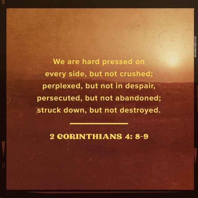 2 Corinthians 4:8-9