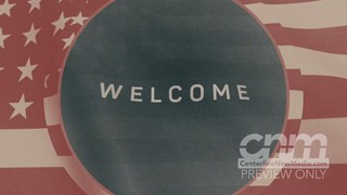 Vintage Waving American Flag Welcome Still