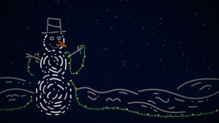 Christmas In Lights Snowman